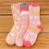 image:imageBambooMN Womens Soft Fuzzy Warm Cozy Striped Solid Socks  Assorted Value PacksAsst F