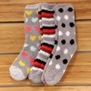 image:imageBambooMN Womens Soft Fuzzy Warm Cozy Striped Solid Socks  Assorted Value PacksAsst G
