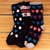 image:imageBambooMN Womens Soft Fuzzy Warm Cozy Striped Solid Socks  Assorted Value PacksAsst H
