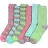 image:imageBambooMN Womens Soft Fuzzy Warm Cozy Striped Solid Socks  Assorted Value PacksMix 6d