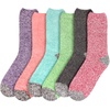 image:imageBambooMN Womens Soft Fuzzy Warm Cozy Striped Solid Socks  Assorted Value PacksSolid 6a