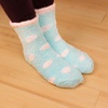 image:imageBambooMN Womens Soft Warm Fuzzy Fluffy Polka Dot Cuff Crew Home SocksDeep Purple