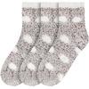image:imageBambooMN Womens Soft Warm Fuzzy Fluffy Polka Dot Cuff Crew Home SocksLight Grey