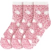 image:imageBambooMN Womens Soft Warm Fuzzy Fluffy Polka Dot Cuff Crew Home SocksMagenta