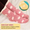 image:imageBambooMN Womens Soft Warm Fuzzy Fluffy Polka Dot Cuff Crew Home SocksYellow