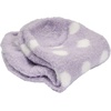 image:imageBambooMN Womens Super Soft Aloe Infused Fuzzy Nylon Spa Socks  Size 912  Assortment D  3 PairsPurple Dots