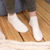 image:imageBambooMN Womens Super Soft Aloe Infused Fuzzy Nylon Spa Socks  Size 912  Assortment D  3 PairsSolid White