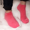 image:imageBambooMN Womens Super Soft Aloe Infused Fuzzy Nylon Spa Socks  Size 912  Assortment D  3 PairsStrawberry