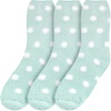 image:imageBambooMN Womens Super Soft Fuzzy Socks Polka Dot Gradient Snowflake Featherlight Cuff  Assorted Colors01 Seaspray