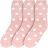 image:imageBambooMN Womens Super Soft Fuzzy Socks Polka Dot Gradient Snowflake Featherlight Cuff  Assorted Colors02 Blush