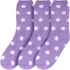 image:imageBambooMN Womens Super Soft Fuzzy Socks Polka Dot Gradient Snowflake Featherlight Cuff  Assorted Colors04 Lilac