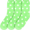 image:imageBambooMN Womens Super Soft Fuzzy Socks Polka Dot Gradient Snowflake Featherlight Cuff  Assorted Colors08 Honeydew