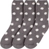 image:imageBambooMN Womens Super Soft Fuzzy Socks Polka Dot Gradient Snowflake Featherlight Cuff  Assorted Colors12 Ash