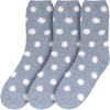 image:imageBambooMN Womens Super Soft Fuzzy Socks Polka Dot Gradient Snowflake Featherlight Cuff  Assorted Colors13 Charcoal