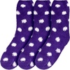 image:imageBambooMN Womens Super Soft Fuzzy Socks Polka Dot Gradient Snowflake Featherlight Cuff  Assorted Colors15 Midnight Violet