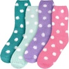 image:imageBambooMN Womens Super Soft Fuzzy Socks Polka Dot Gradient Snowflake Featherlight Cuff  Assorted ColorsAssortment R