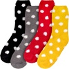 image:imageBambooMN Womens Super Soft Fuzzy Socks Polka Dot Gradient Snowflake Featherlight Cuff  Assorted ColorsAssortment S