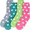image:imageBambooMN Womens Super Soft Fuzzy Socks Polka Dot Gradient Snowflake Featherlight Cuff  Assorted ColorsAssortment T