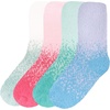 image:imageBambooMN Womens Super Soft Fuzzy Socks Polka Dot Gradient Snowflake Featherlight Cuff  Assorted ColorsGradient 4a