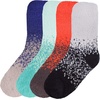 image:imageBambooMN Womens Super Soft Fuzzy Socks Polka Dot Gradient Snowflake Featherlight Cuff  Assorted ColorsGradient 4b
