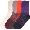 image:imageBambooMN Womens Super Soft Fuzzy Socks Polka Dot Gradient Snowflake Featherlight Cuff  Assorted ColorsGradient 4c