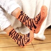 image:imageBambooMN Womens Super Soft Warm Microfiber Fuzzy Cozy Animal Socks or Christmas Winter Animal Socks Value Pack10 Tiger