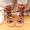 image:imageBambooMN Womens Super Soft Warm Microfiber Fuzzy Cozy Animal Socks or Christmas Winter Animal Socks Value Pack10 Tiger