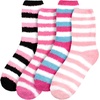 image:imageBambooMN Womens Super Soft Warm Microfiber Fuzzy Cozy Home Stripe Socks  AssortmentsAssortment S01