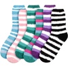 image:imageBambooMN Womens Super Soft Warm Microfiber Fuzzy Cozy Home Stripe Socks  AssortmentsAssortment S1