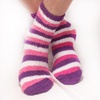 image:imageBambooMN Womens Super Soft Warm Microfiber Fuzzy Cozy Home Stripe Socks  AssortmentsAssortment S3