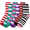 image:imageBambooMN Womens Super Soft Warm Microfiber Fuzzy Cozy Home Stripe Socks  AssortmentsAssortment S4