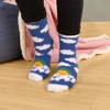 image:imageBambooMN Womens Super Soft Warm Microfiber Fuzzy Cozy Unicorn Series Crew Socks04 Rainbow Clouds  1 Pair