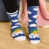 image:imageBambooMN Womens Super Soft Warm Microfiber Fuzzy Cozy Unicorn Series Crew Socks04 Rainbow Clouds  3 Pairs