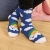 image:imageBambooMN Womens Super Soft Warm Microfiber Fuzzy Cozy Unicorn Series Crew Socks04 Rainbow Clouds  3 Pairs