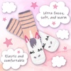 image:imageBambooMN Womens Super Soft Warm Microfiber Fuzzy Cozy Unicorn Series Crew Socks3 Pairs Asst D