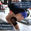 image:imageCopper D Copper Compression Knee Sleeve  Rayon from Bamboo Charcoal Copper Infused Knee Support BraceBlack  Copper
