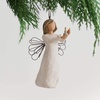 image:imageWillow Tree Angel of Hope Sculpted HandPainted Hanging Ornament  Angel Holding a GoldFlamed Candle Cream Dress and Wire Wings Gift of Hope Cast from a Susan Lordi Original Carving