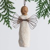 image:imageWillow Tree Remembrance Angel Lighter Skin HandPainted Ornament  Hands Folded Revealing GoldLeaf Heart Cream Dress Sympathy Keepsake Gift Cast from a Susan Lordi Original CarvingLighter Skin