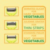 image:imageY Shape 3in1 Serrated Straight Julienne Swiveled MultiBlade Peeler  Green  1 PeelerMultiBlade Peeler  Green