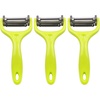 image:imageY Shape 3in1 Serrated Straight Julienne Swiveled MultiBlade Peeler  Green  1 PeelerMultiBlade Peeler  Green