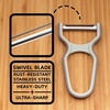 image:imageY Shape 3in1 Serrated Straight Julienne Swiveled MultiBlade Peeler  Green  1 PeelerOpen Body Peeler  Mint
