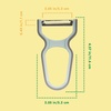 image:imageY Shape 3in1 Serrated Straight Julienne Swiveled MultiBlade Peeler  Green  1 PeelerOpen Body Peeler  Mint