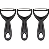 image:imageY Shape 3in1 Serrated Straight Julienne Swiveled MultiBlade Peeler  Green  1 PeelerSwiss Peeler  Black