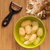 image:imageY Shape 3in1 Serrated Straight Julienne Swiveled MultiBlade Peeler  Green  1 PeelerSwiss Peeler  Black