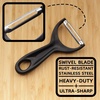 image:imageY Shape 3in1 Serrated Straight Julienne Swiveled MultiBlade Peeler  Green  1 PeelerSwiss Peeler  Black