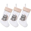 image:imageBambooMN 18 Classic Embroidered Sequined Christmas Stocking  Snowman  3 Units03 Owl