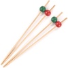 image:imageBambooMN 39 Bamboo Ball End Christmas Picks Skewers Party and Event Supplies for Desserts Drinks hors doeuvres  Red and Green Colors  200 Pieces39 10cm