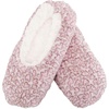 image:imageBambooMN Adult Patterned Plush Home Travel NonSlip SlipOn Slippers13 Pink Hearts