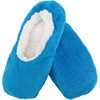 image:imageBambooMN Adult Patterned Plush Home Travel NonSlip SlipOn Slippers14 Solid Blue