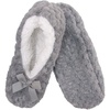 image:imageBambooMN Adult Soft Touch Tufted NonSlip SlipOn Lined Indoor Travel Cozy House Slippers06 Grey